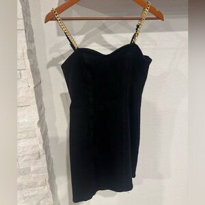 ASOS black denim dress